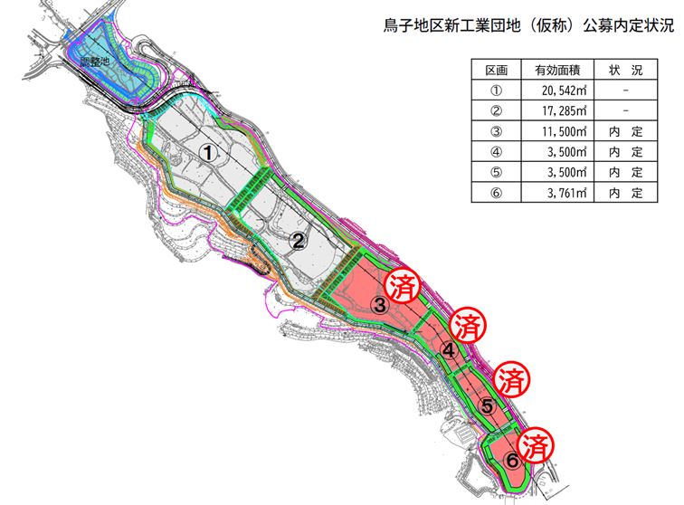 分譲区画内定状況図