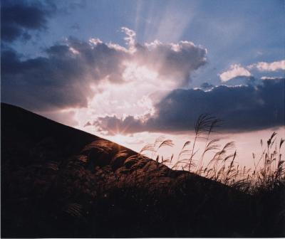 俵山の夕景