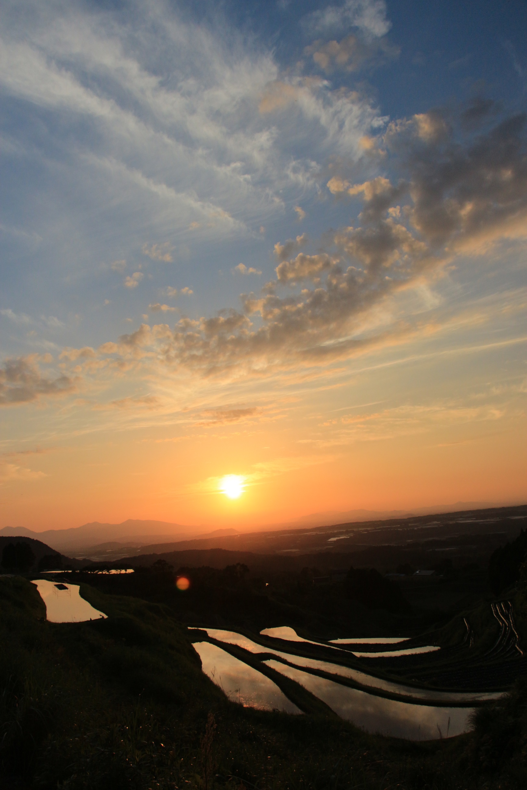 河原の夕暮れ