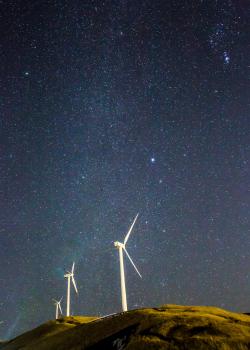 星空の風車