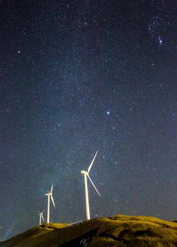 星空の風車